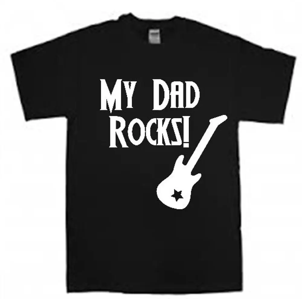 My Dad Rocks Tee Dad Rocks T Shirt  Summer Children's Clothing Cotton Shirt