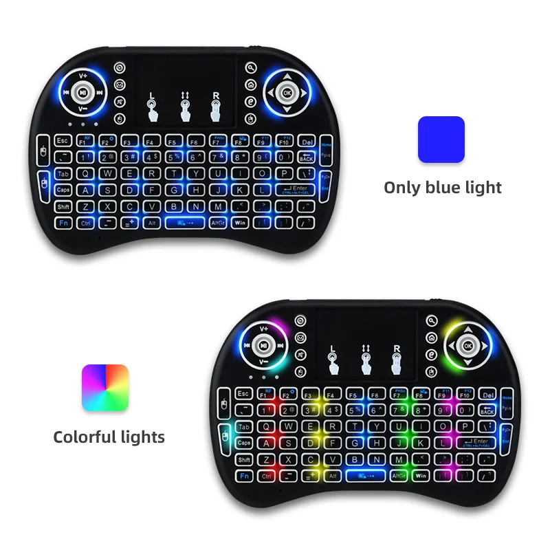 Junsun لوحة المفاتيح اللاسلكية النسخة الإنجليزية i8 + 2.4GHz الهواء ماوس لوحة اللمس المحمولة لأجهزة راديو أندرويد TV