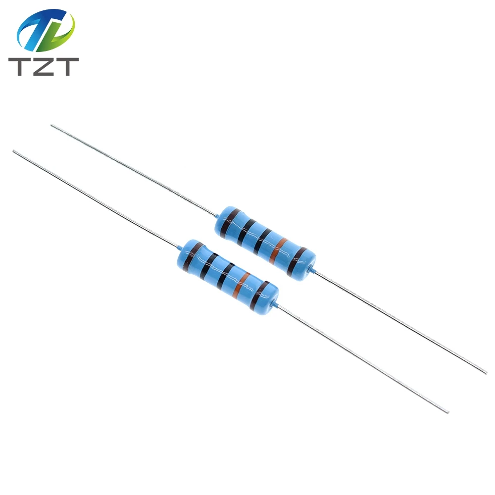 Resistencia de película metálica 20 piezas, 2W, 1% 1R ~ 1M, 2.2R, 4.7R, 10R, 22R, 47R, 100R, 220R, 470R, 1K, 10K, 100K, 2,2, 4,7, 100, 10, 22, 47,