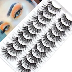 16 Pairs 3D Mink Lashes Natural Soft Fluffy Faux Mink Hair Dramatic Volume False Eyelashes Makeup Eyelash Extension Silk Eyelash