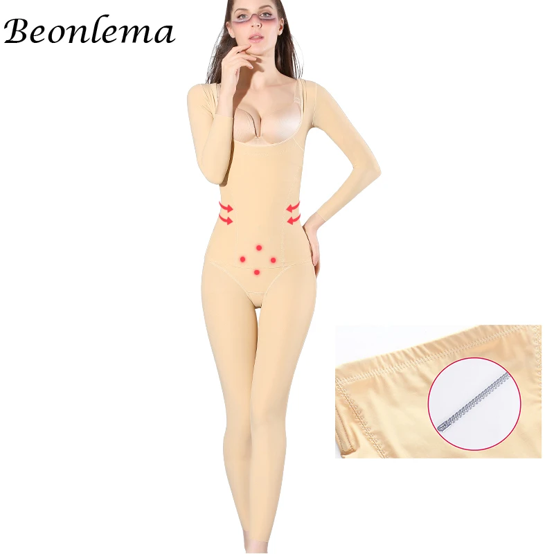 

Beonlema Women Corrective Shapewear Full Body Cover Slimming Suit Shaper Set Modeling Panties Leg Shapers Butt Lift Large Size