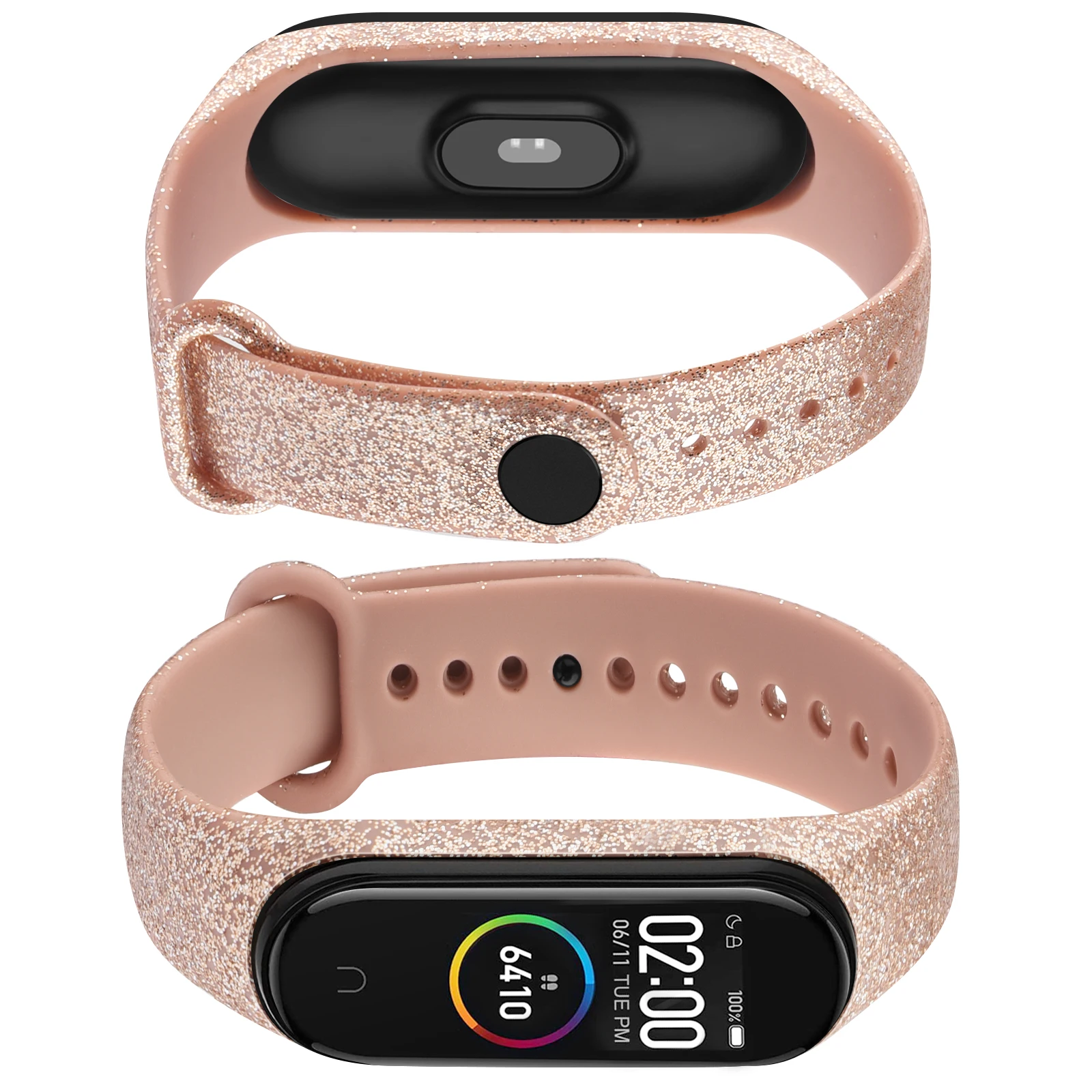 Elegante Bling Strap Band Für Xiaomi Mi Band 4 3 Silikon Anti-schweiß Ersatz Armband Für Xiaomi Mi Band 5 6 Sport Armband