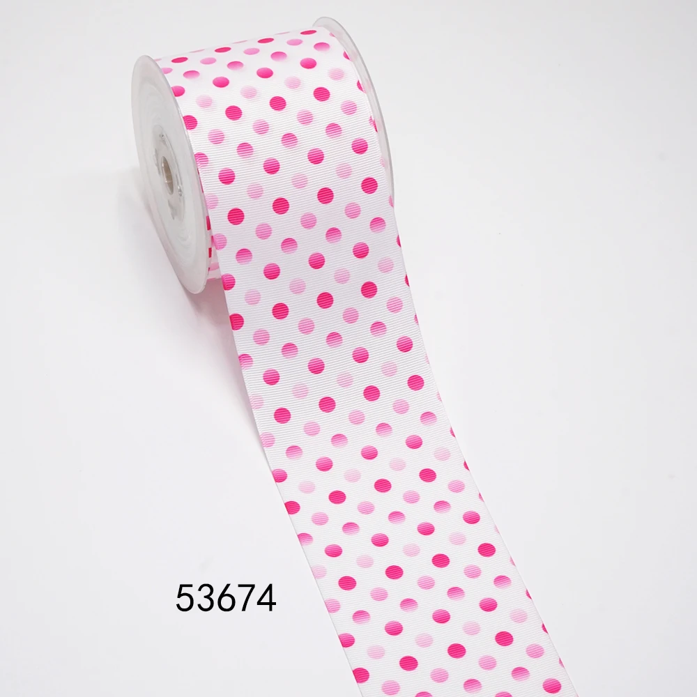 DIY Cartoon Dot Printed Grosgrain Ribbon For Craft Supplies Sewing Accessories 5 Yards. 51628