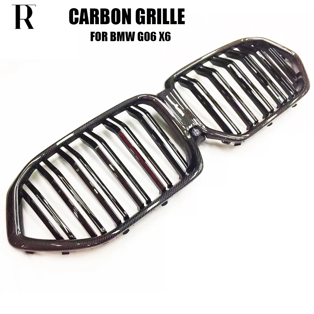 Carbon Fiber Front Bumper Grill Grille for BMW G06 New X6 2019 UP