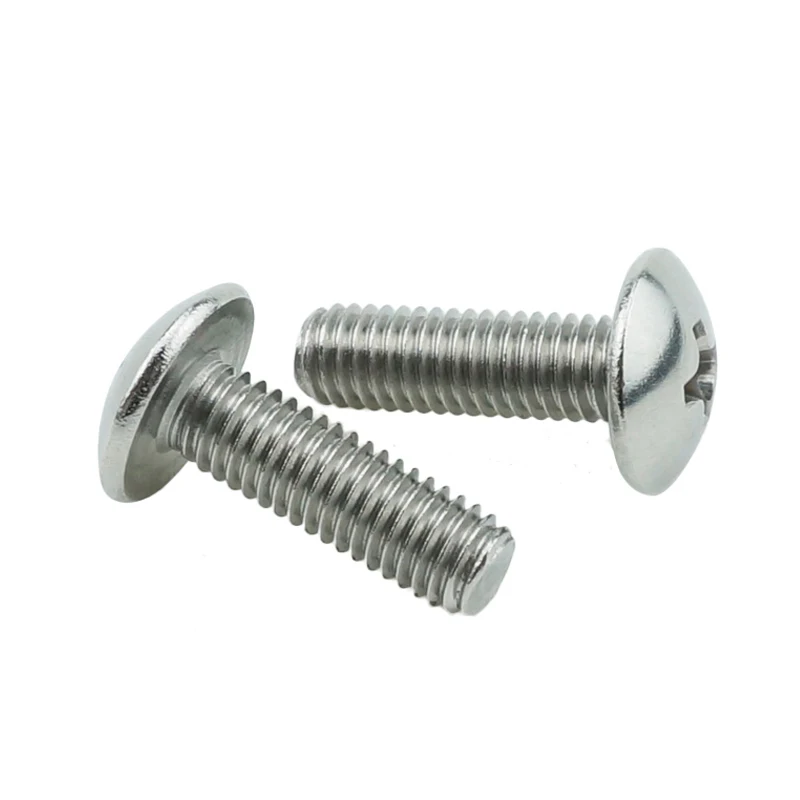 luchang 20pcs M3 M4 Crosss recessed mushroom screws 304 stainless steel Truss screw phillips screws M3/M4/*16/18/20/25/30