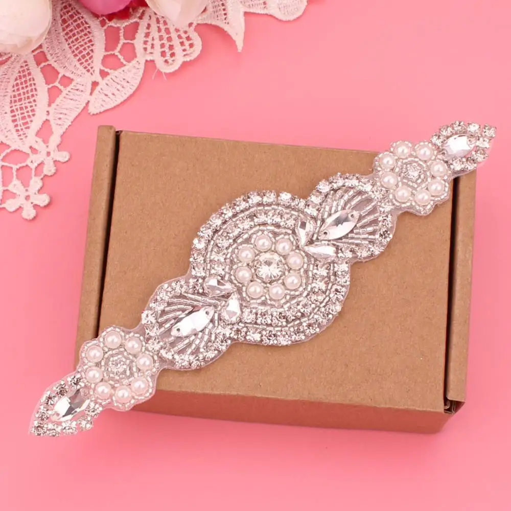 Women's rhinestone belt  handmade wedding accessories bridal belt best-selling bridal party white rhinestone belt