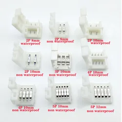 3pcs/Lot 3pin 4pin 5pin  LED Connector For Connecting Corner Right Angle 5050 RGB RGBW 3528 ws2812 LED Strip Connector Terminal