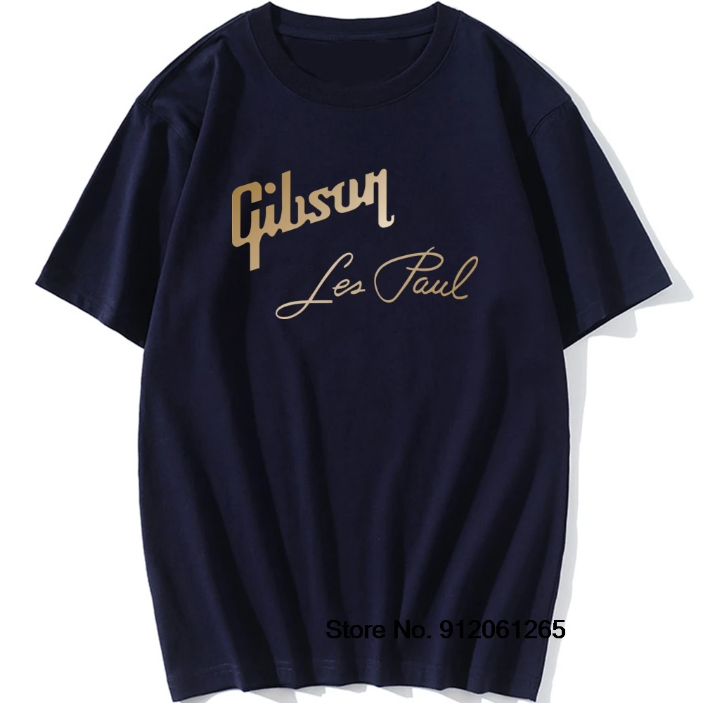 Gibson Les Paul gitara muzyka rockowa T Shirt mężczyźni 100% bawełna O-Neck T-Shirt męskie koszulki z krótkim rękawem Hip Hop Homme fajne topy Tees