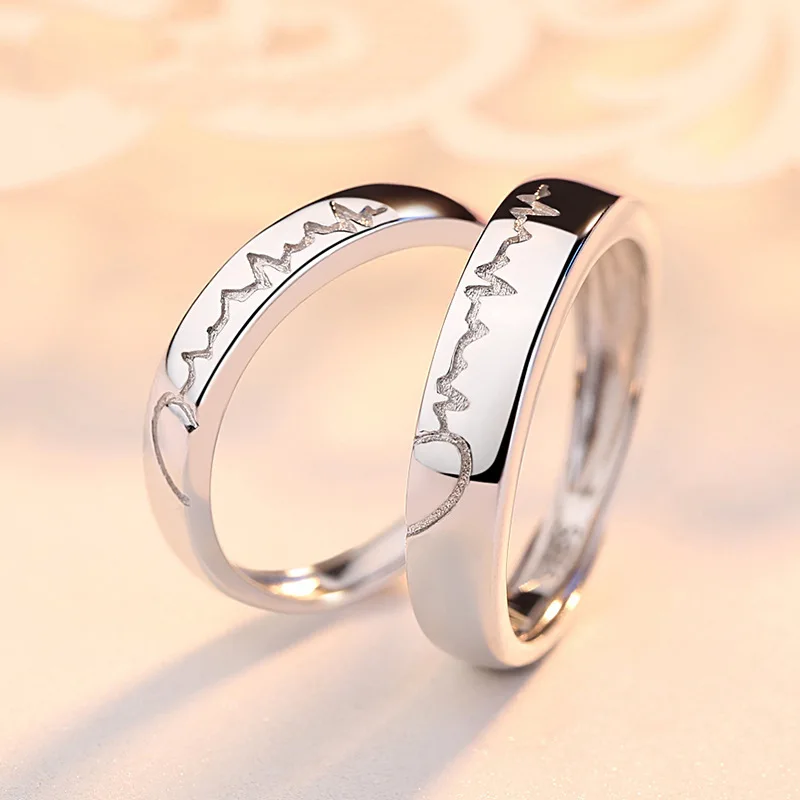 2 Teile/sätze Zirkon Herz Passenden Paar Ringe Set Für Immer Endlose Liebe Hochzeit Ring Für Frauen Männer Charme Valentinstag schmuck – Detail 17