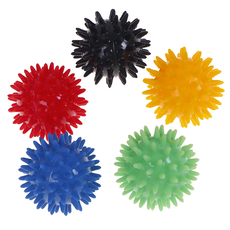 

7 Colors Portable Physiotherapy Catch Hard Fitness 6cm Hand Massage Ball PVC Soles Hedgehog Sensory Fitness Training Grip Balls