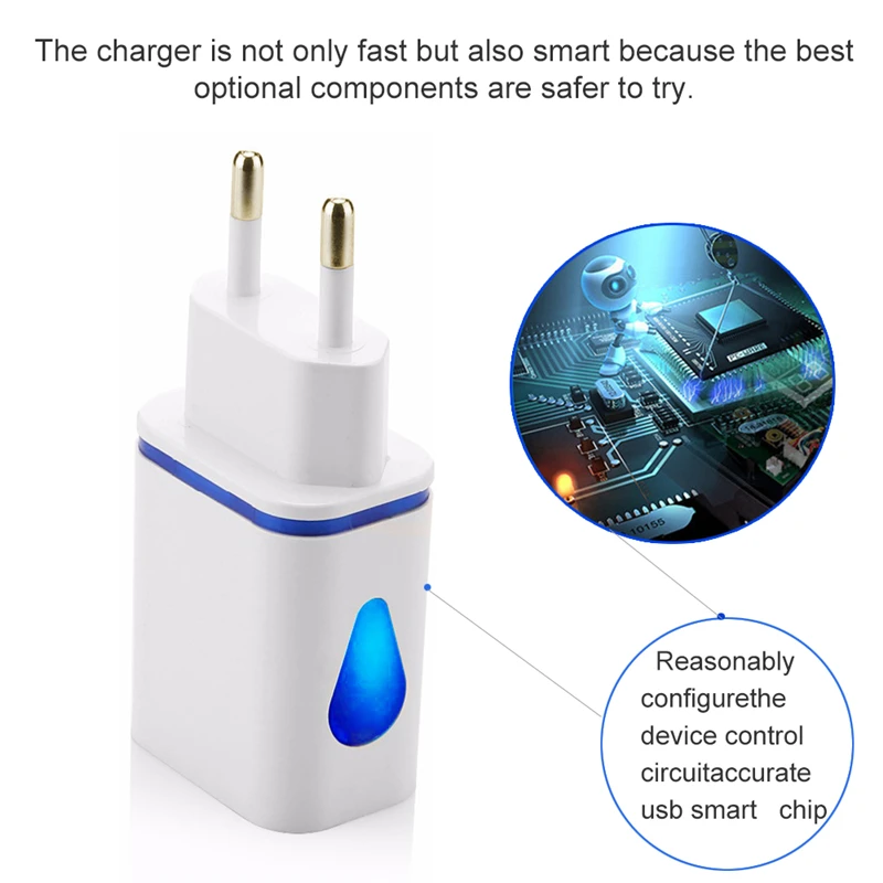 Dual USB Phone Charger LED USB Charger for iPhone 11 X 8 7 Wall Charger for Samsung S9 Xiaomi mi 8 Huawei Mobile Phone Adapter