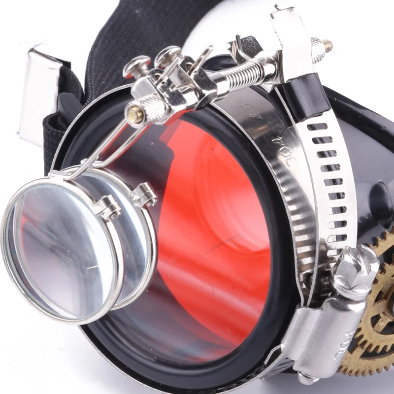 Steampunk Goggles Halloween Party One-eyed Goggle Welding Spikes Gears Gothic Glasses Vintage Removable magnifying glass Cosplay