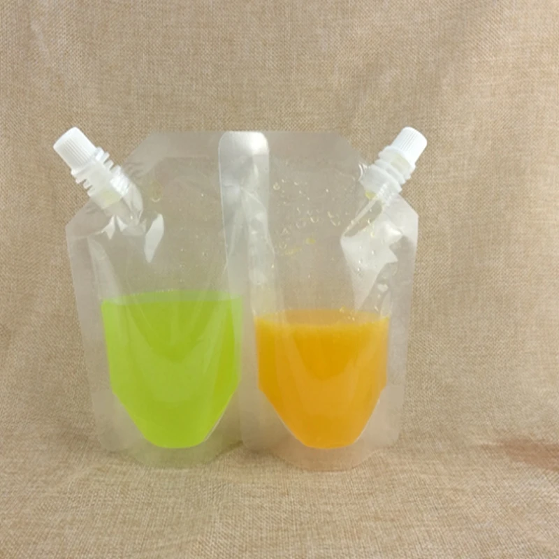 250ml 350ml 420ml 500ml 1000ml Empty Doypack Plastic Stand Up Spout Liquid Bag Pack Beverage Squeeze,Drink Pouch fruit juice bag