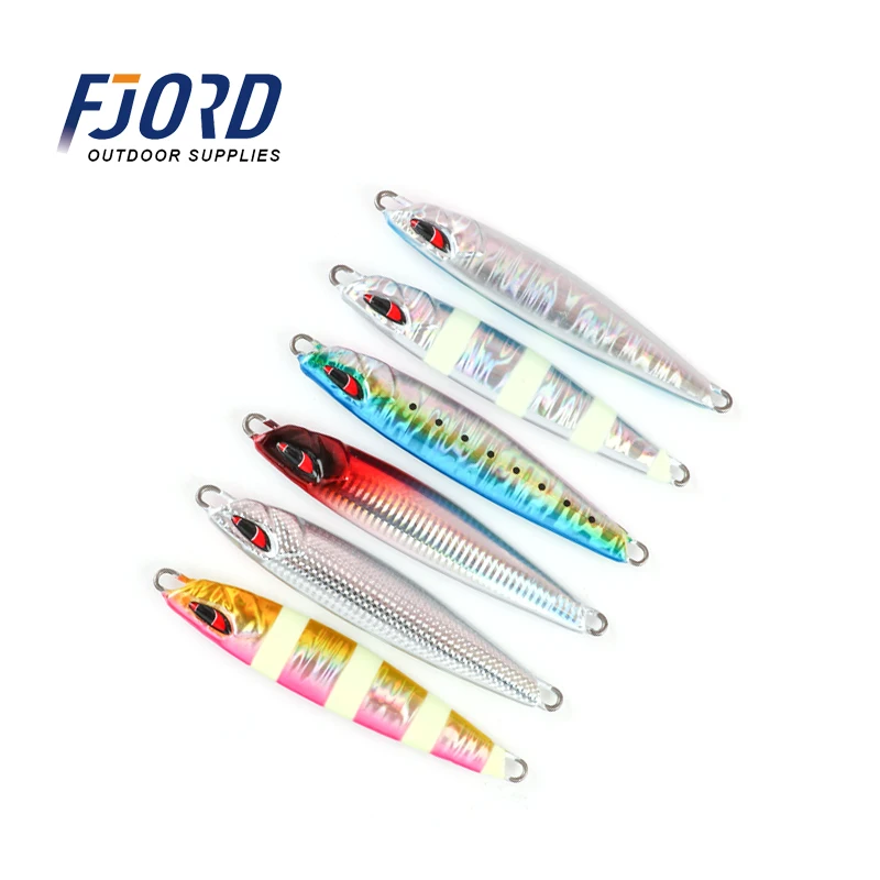 FJORD High Quality 10g 20g 30g 40g 60g Shore Casting Metal Jig With Hook Sea Bass Artificial Lead Cast Bait Fishing Lure