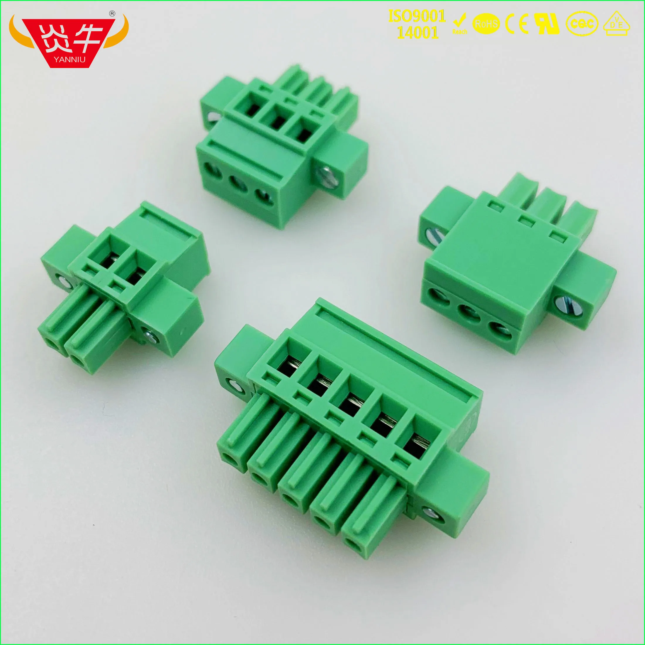 50Pcs KF2EDGKAM 3.5mm 2P ~ 12P PCB PLUG-IN TERMINAL BlOCKS 15EDGKAM 2PIN ~ 12PIN MCVR 1,5/ 2-STF-3,5 PHOENIX DEGSON KEFA YANNIU