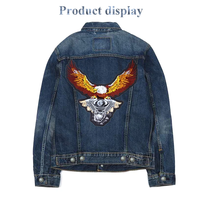 13 Inches Eagle Large Embroidery Patches Sew On  For Jacket Back Vest Motorcycle Club Biker MC Clothes Decoration Applique