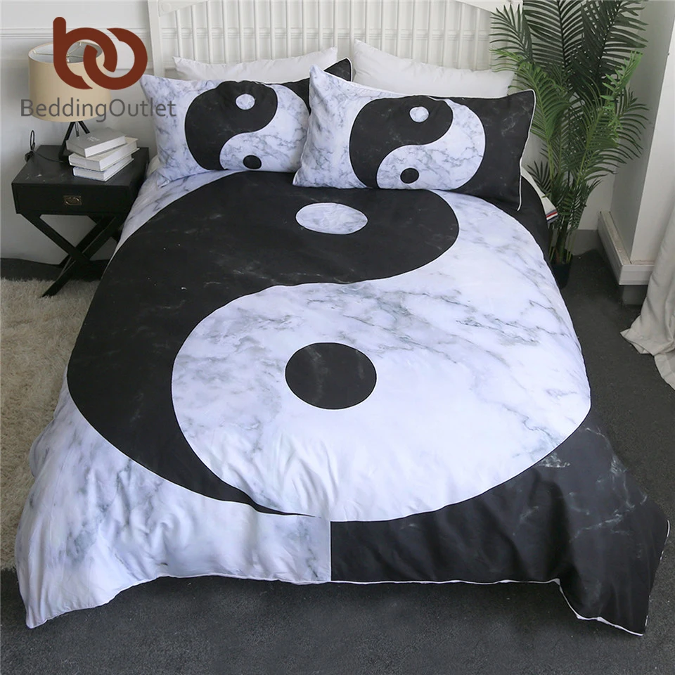 

BeddingOutlet Tai Chi Bedding Set Yin ang Yang Duvet Cover Marble Comforter Cover Set Paisley King Bed Set cobertores de cama