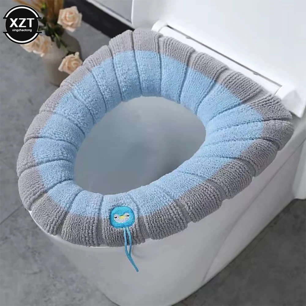 1pcs Washable Thickened Toilet Cushion Winter Soft Common Nordic Toilet Seat Pads Household Bathroom Lavatory Cover Set Pedestal