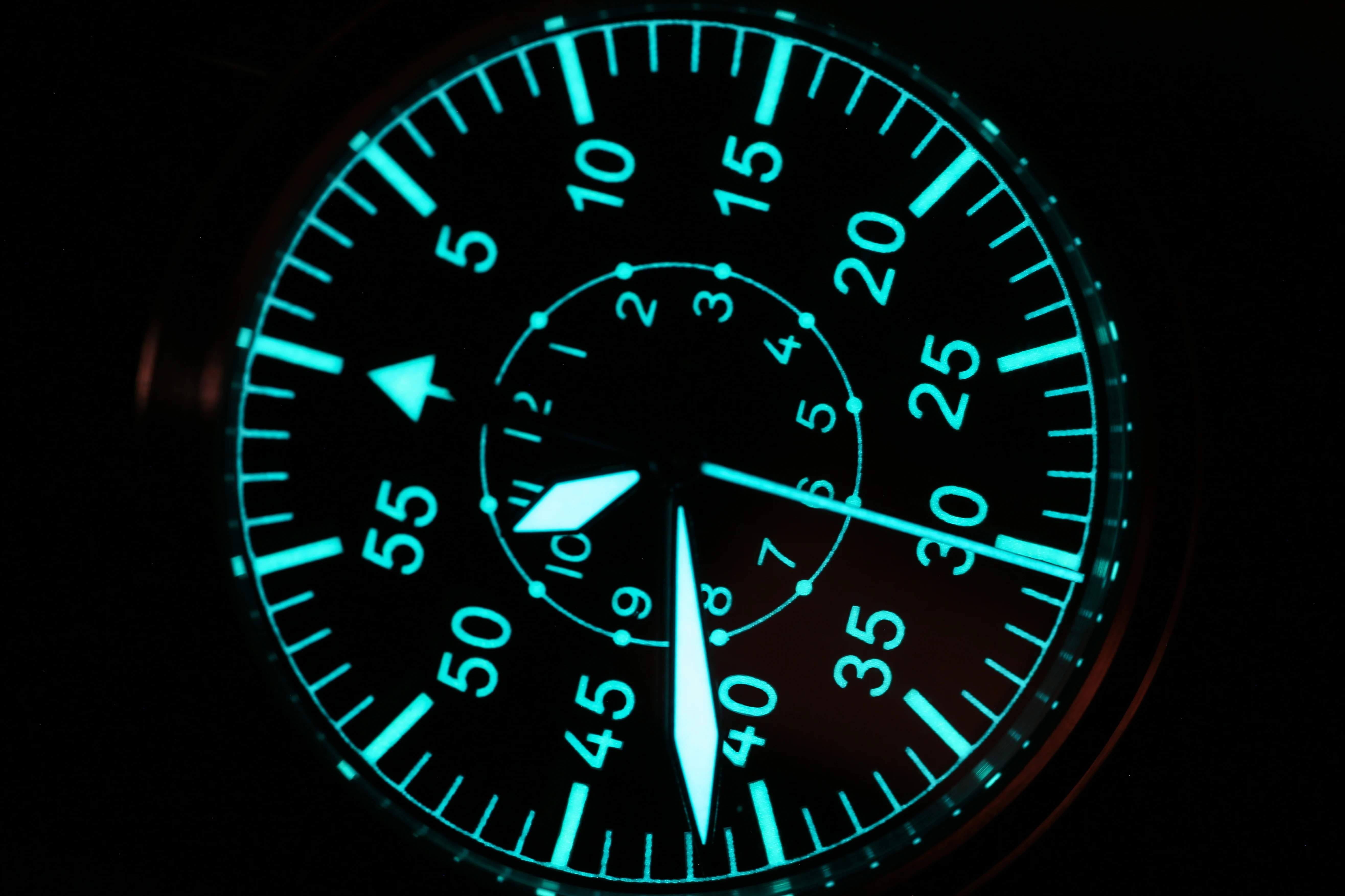 【Escapement Time】Automatic PT5000 Bewegung Pilot Uhr mit Typ-B Schwarz Zifferblatt und 40mm Fall wasserdichte 100M – Detail 7