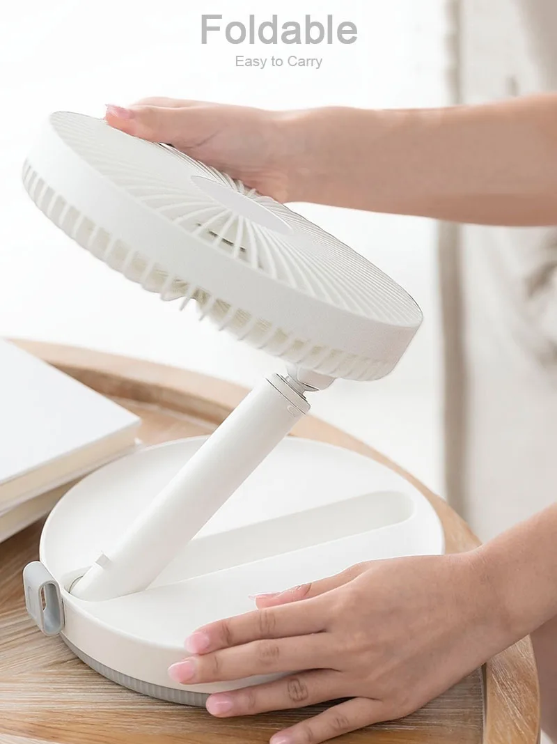 متعددة الوظائف 8000mAh طاولة قابلة للطي حامل مروحة USB قابلة للشحن قابل للتعديل ارتفاع مروحة مكتب المحمولة للمنزل مكتب في الهواء الطلق