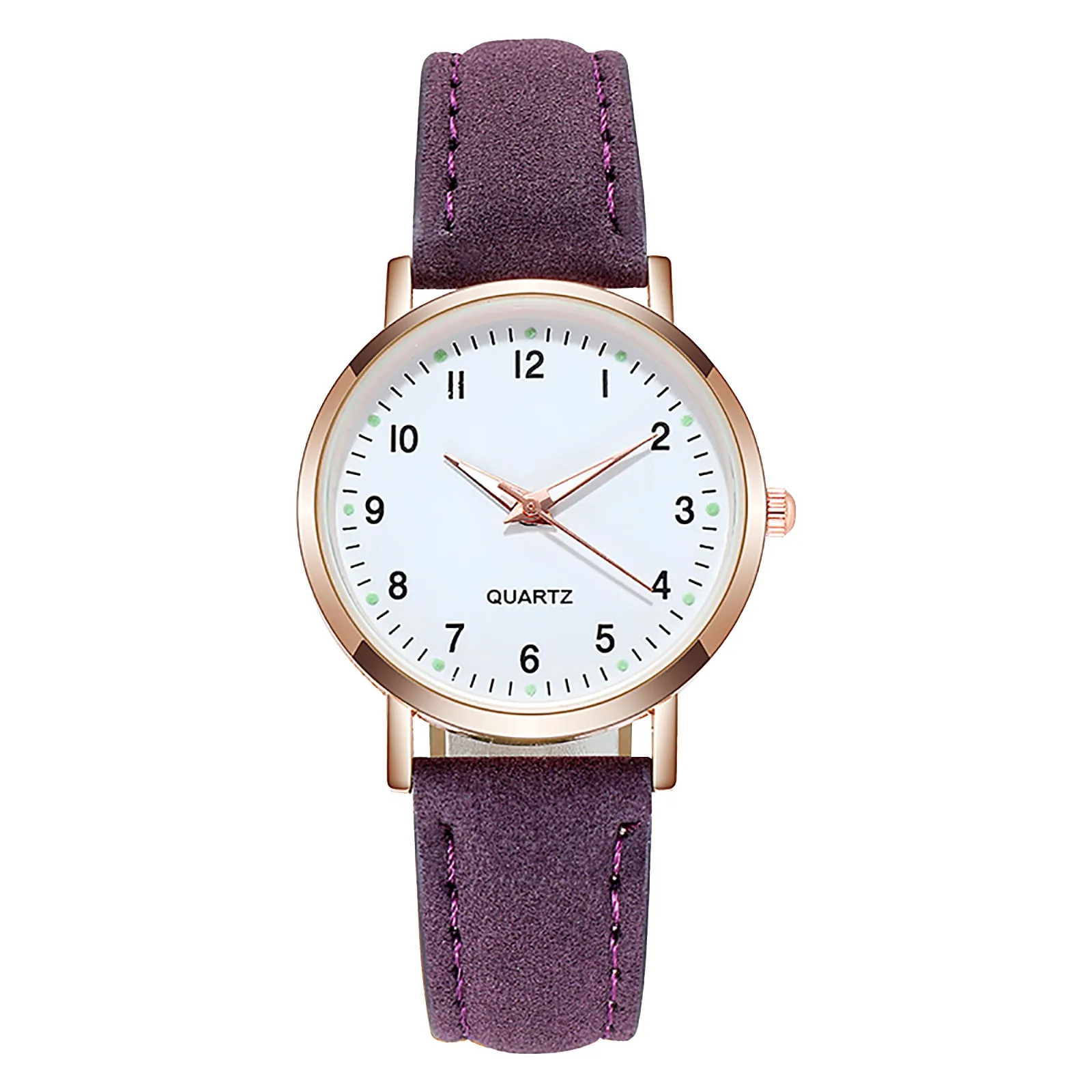 Reloj luminoso para mujer, reloj de pulsera de cuarzo pequeño, informal, verde, rosa y rojo, envío directo