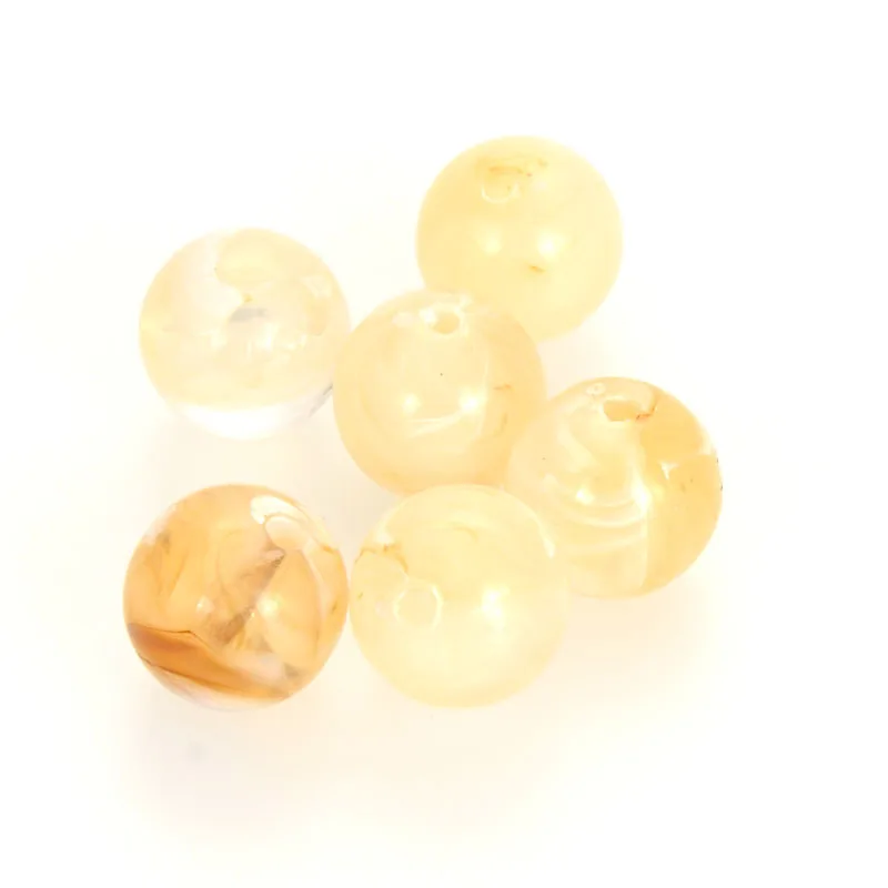 Miasol 30 Pieces 14 MM Acrylic Imitation Agates Stone Round Spacers Beads For Diy Jewelry Making