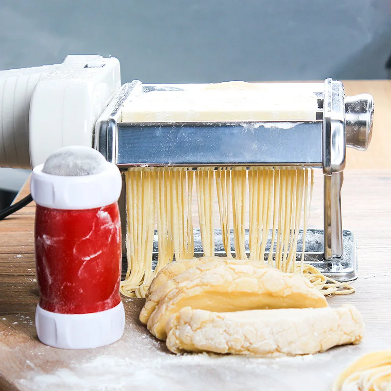 ماكينة صنع المكرونة المنزلية المصنوعة من الفولاذ المقاوم للصدأ ماكينة تقطيع المعكرونة الأوتوماتيكية الكهربائية الصغيرة ماكينة ضغط المعكرونة ذات الغرض المزدوج