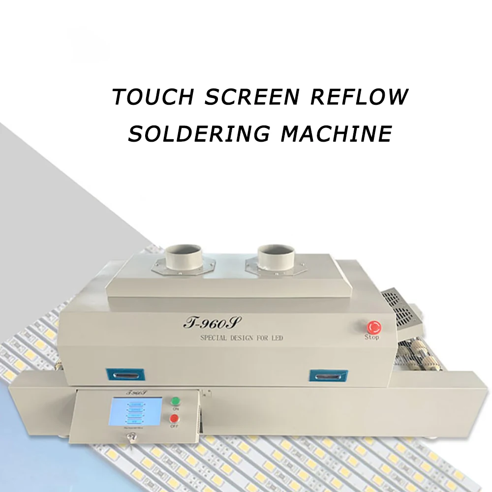 

Soldering Machine touch screen Reflow Oven 220V 8KW Infrared IC Heater BGA SMD T-960S Rework Station