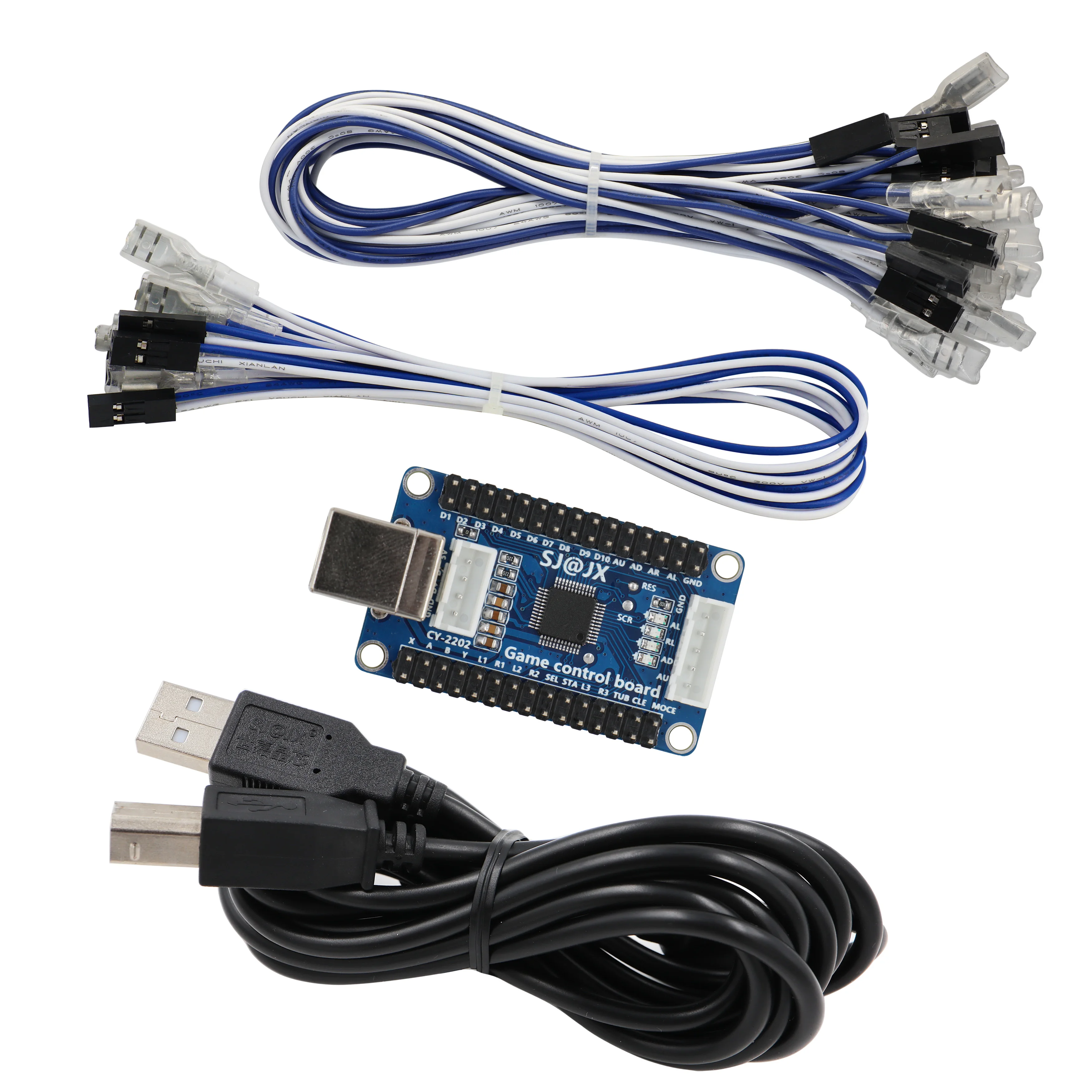 SJ@JX Arcade Game USB Encoder Board Zero Delay Gamepad Button Joystick Controller Cable for Nintendo Switch PC PS3 Raspberry Pi