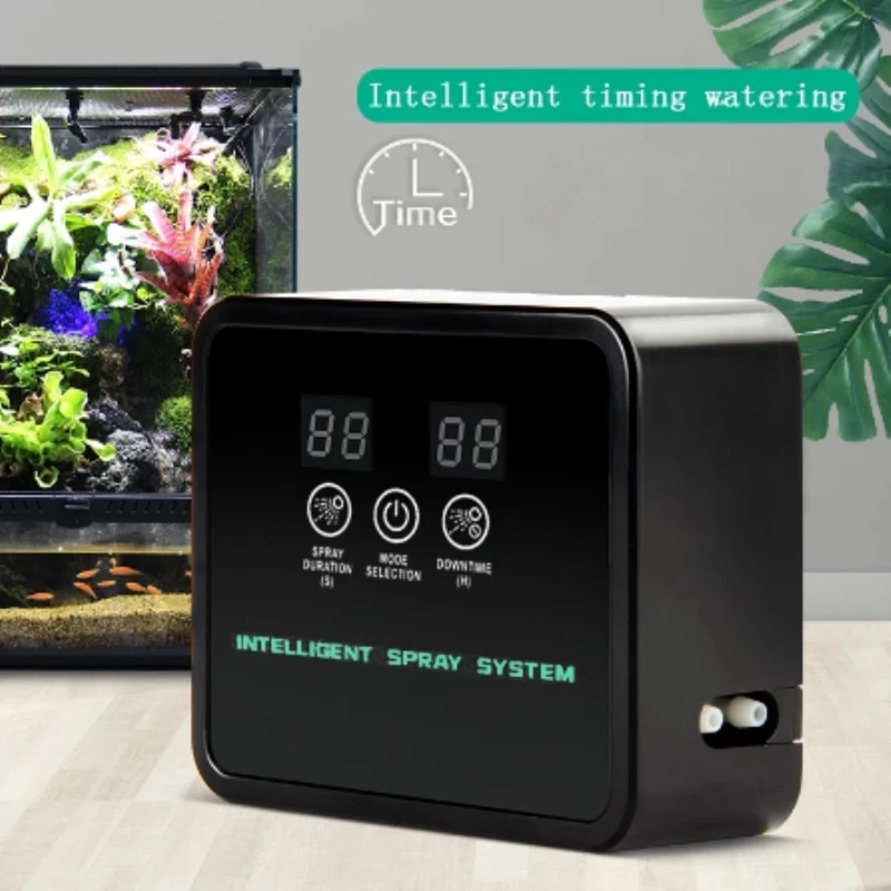 Intelligent Reptile Fogger Terrariums Humidifier Electronic Timer Automatic Mist Rainforest Spray System Kit Sprinkler Control