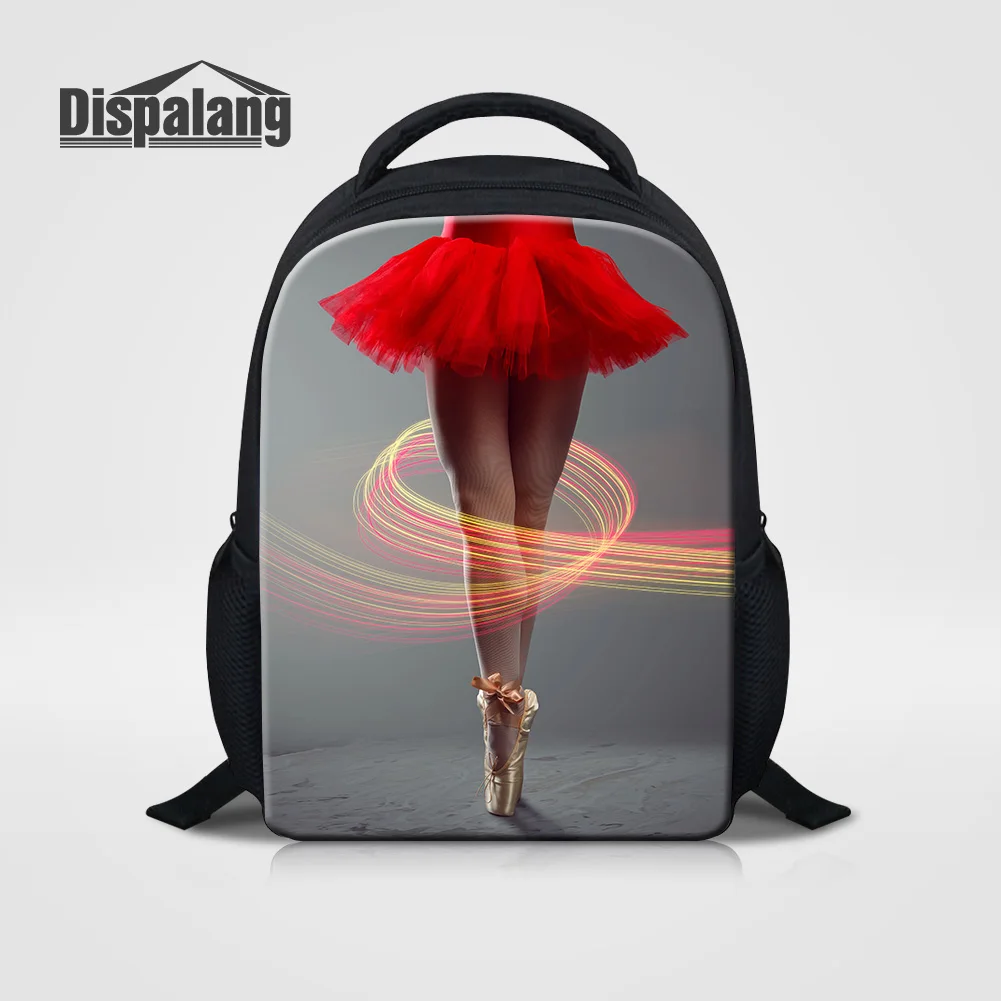 12 Inch Small Schoolbag Ballet Printed Backpack For Little Girls Personalized Customize Mini School Bag Children Custom Bookbag