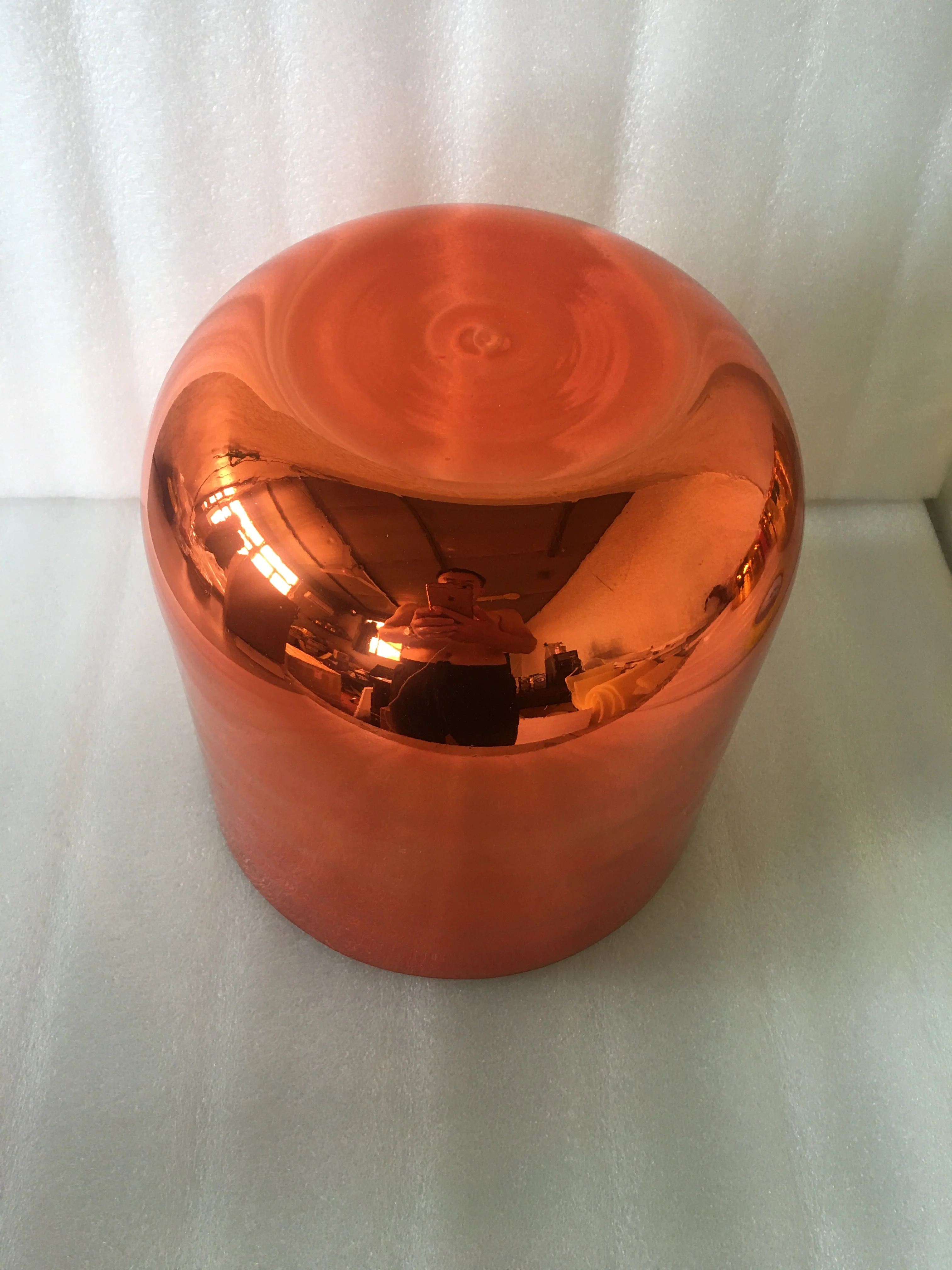 2nd octave crystal singing bowl rose golden color 9.0