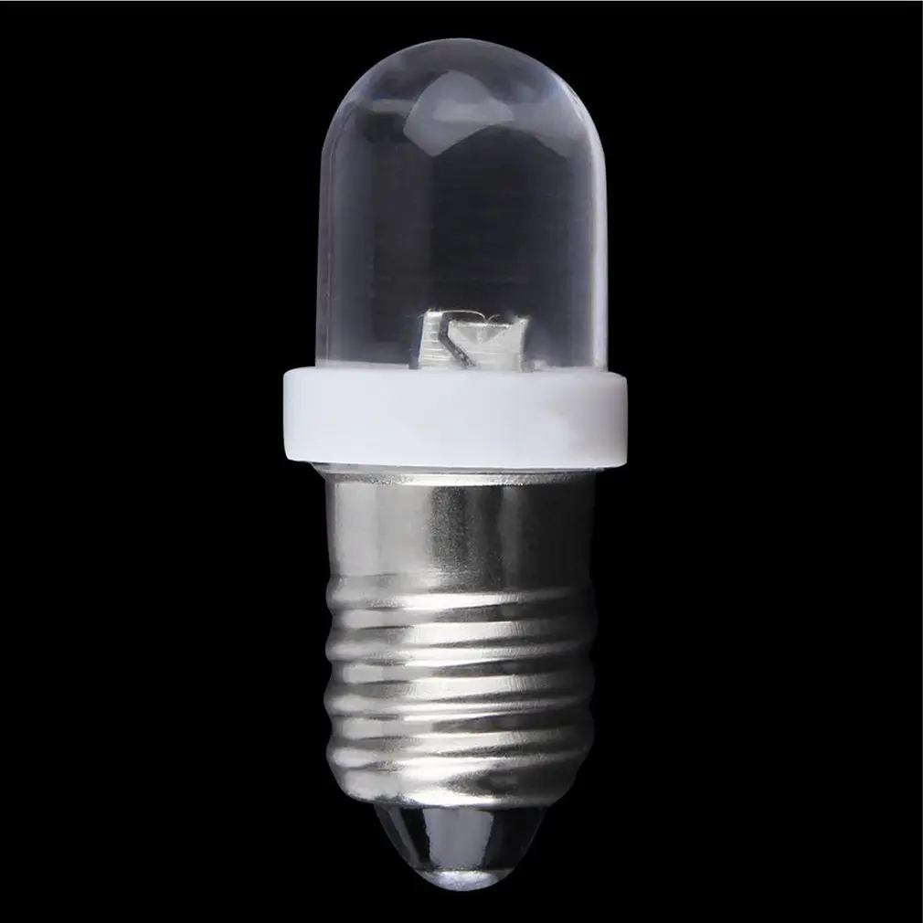 

2Pcs/pack Low Power Consumption E10 LED Screw Base Indicator Bulb Cold White 6V DC Illumination Lamp Light