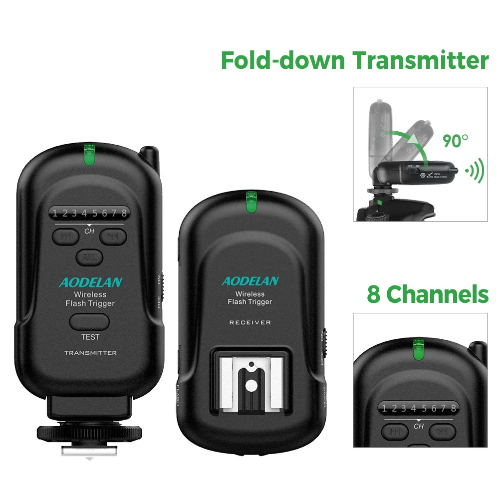 

2.4 GHz Wireless Flash Trigger Transmitter or Receiver for Canon Nikon Olympus Panasonic Pentax Fuji Cameras studio light