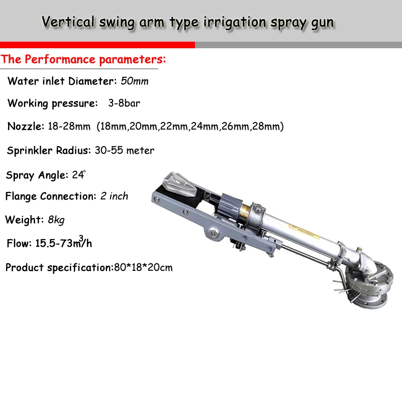 Draagbare 360 Draaien Grote Irrigatie Sprinkler Regen Gun Waterbesparende Automatische Stofverwijdering Spuitpistool - afbeelding 1