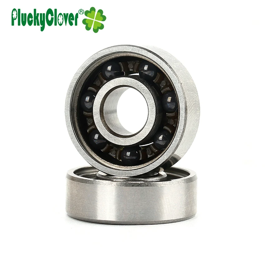 PluckyClover Skate bearing 608 with 7 Ceramic beads Inline Roller Skates Speed Skate Ceramic Ball Scooter Skateboard Bearing 608