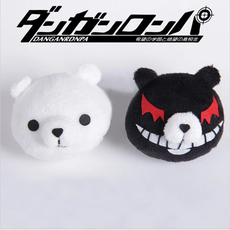 دانغان رونبا دانغانرونا اينوشيما جونكو شعر مستعار تأثيري الوردي طويل متموج مع مشبك ذيل حصان مقاومة للحرارة الباروكات + دبابيس الشعر الدب