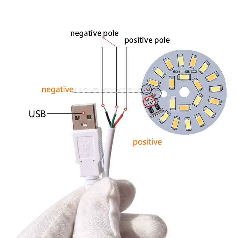 LED Light Beads bulb Light Source SMD 5730 board chip Round 5w 10W 30W Surface night DC 5V Dimmable DIY White Warm repair lamp