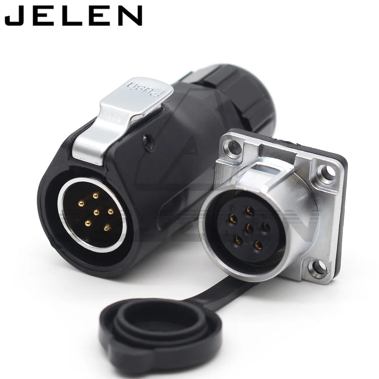 XHE20, IP67 2/3/4/5/6/7/8/9/10/12-pins waterdichte connector, M20 Paneelgemonteerde voedingskabelconnectorstekker en stopcontact