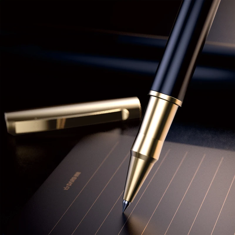 DARB Roller Ball Pen High Quality Elegant Business Office School Student Writing Pens Classic Bold Nib Metal News Gift Set
