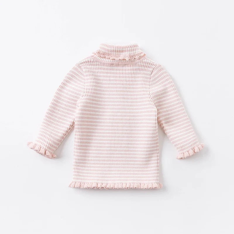 DB15863 dave bella winter baby girls Christmas striped knitted sweater kids fashion toddler boutique tops