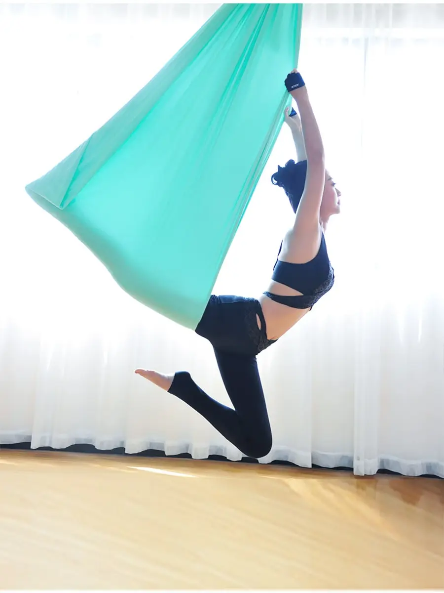 Aerial Yoga Hammock, Anti-Gravidade ou Cintos de Yoga, Mosquetão, Daisy Cadeia, Pendurado Placa, Swing voando, 20 cores, 5*2.8m