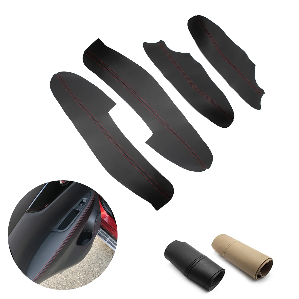 For Nissan Qashqai J11 2016 2017 2018 Car Interior Door Handle Panel Armrest Microfiber Leather Cover Protective