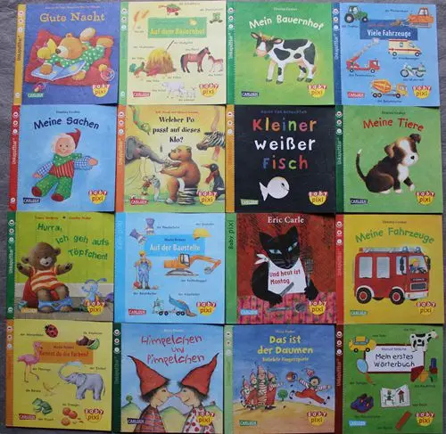 Random 4 books child kids baby Unkaputtbar Baby pixi story German learning book Early enlightenment reading picture book Age 1