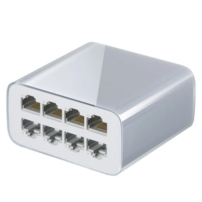 Mini switch tp-link, plug & play, 8 portas rj45, 100mbps, soho, ethernet, hub lan, troca rápida full half-duplex