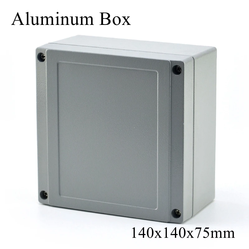 FA44 140x140x75mm IP65 Waterproof Aluminum Junction Box Electronic Terminal Sealed Diecast Metal Enclosure Case Connector