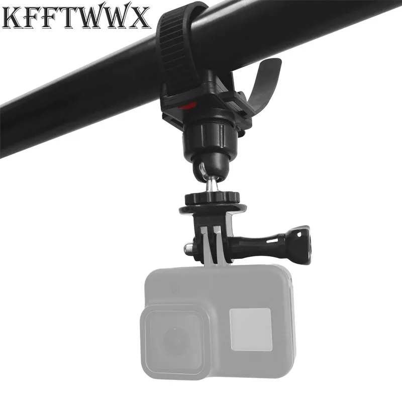 KFFTWWX Solidny, trwały uchwyt na zamek błyskawiczny do GoPro 12 11 10 9 8 7 6 5 4 Czarna klatka na kierownicę Sztyca Rower Wygodny Praktyczny