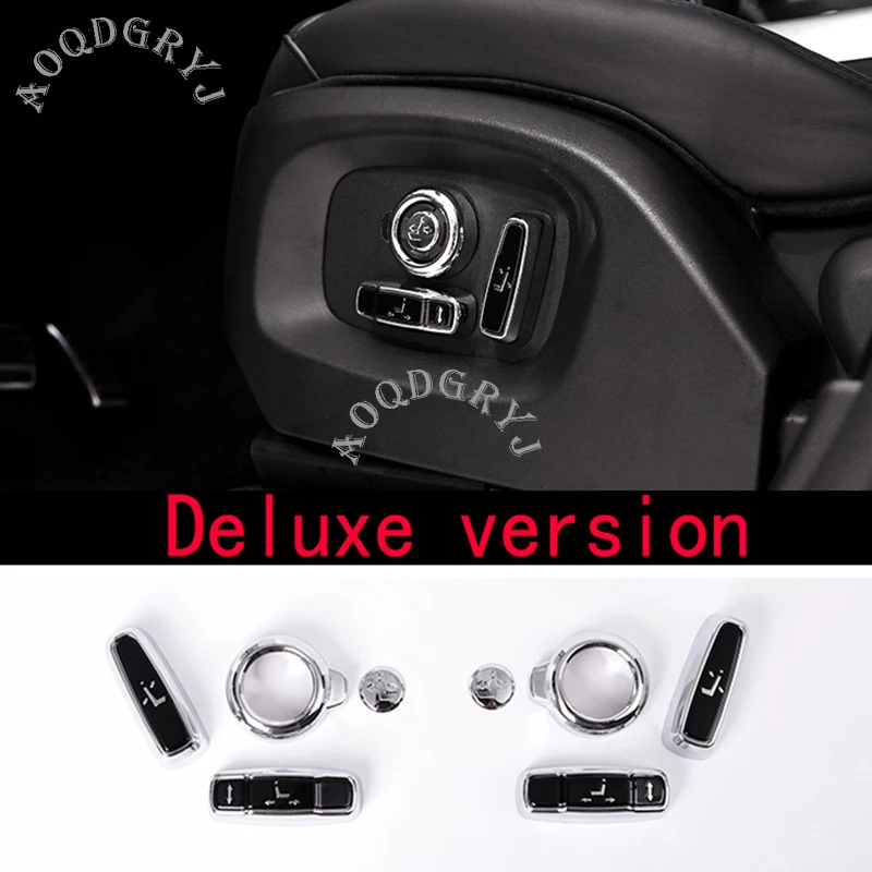 

ABS Chrome Car Seat adjustment button molding trim cover Decorative 8pcs For Jaguar F-PACE 2016-2020 Car styling