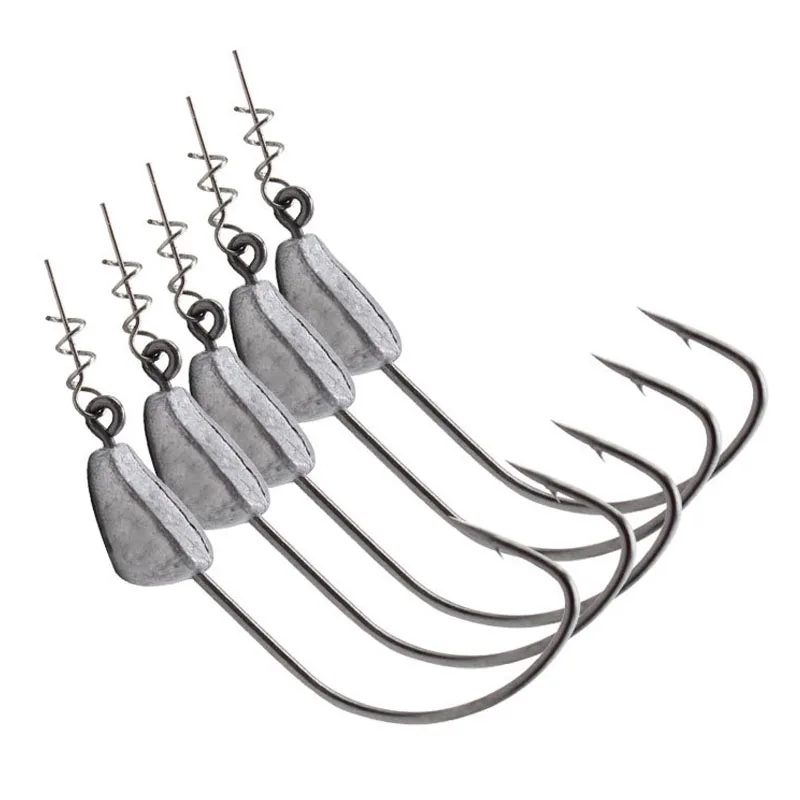 5pcs/lot Lead Jig Head Ice Fishing Hooks 3.5g 5g 7g 10g 15g 21g Stand up Screw Jig Head Fishhook For Bass Trout Fishing Tackle