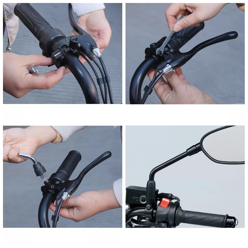 8mm 10mm Black Handlebar Mirror Adapter Mount Holders Bracket Clamp Universal Motorcycle Handle Bar Bike